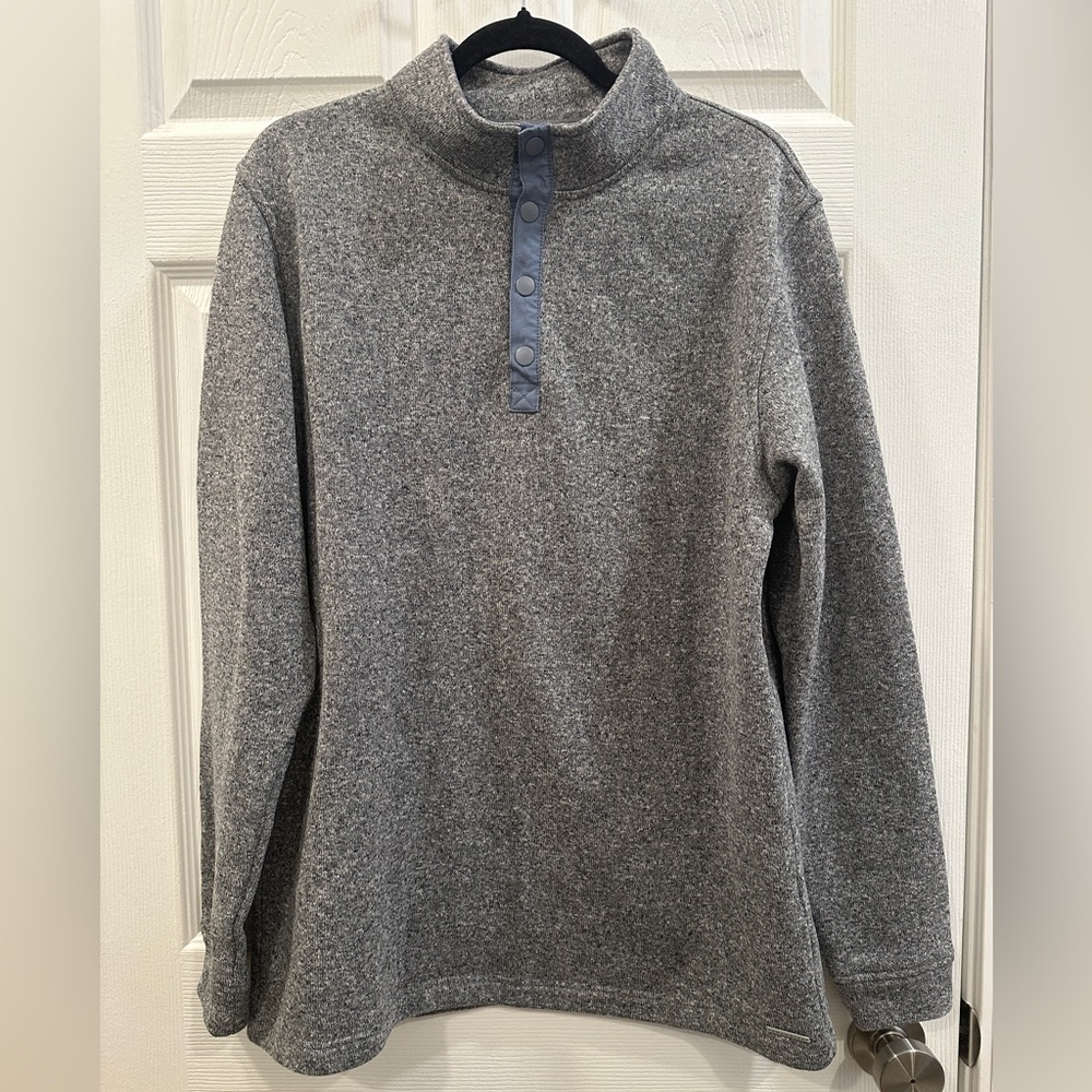Swannies Golf Wolff Fleece Pullover 1/4 Snap XL Heather Gray EUC